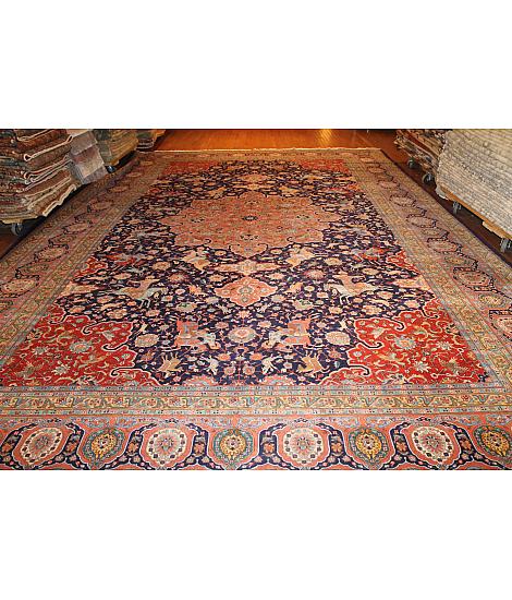 One-of-a-Kind  Tabriz Antique  Multi